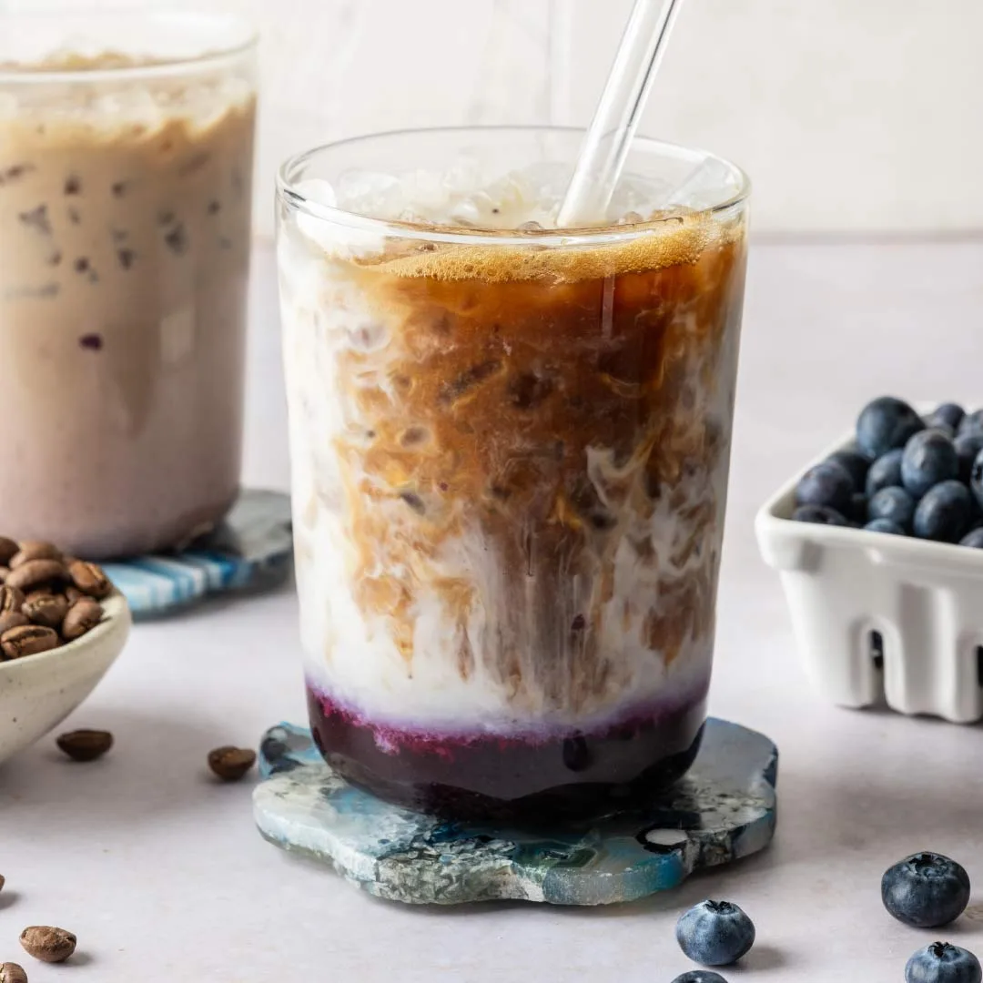 Iced Blueberry Latte